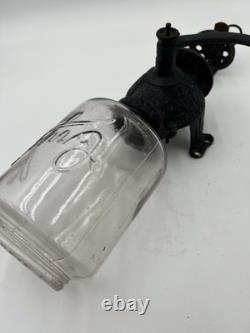 Antique Arcade Crystal Coffee Grinder Wall Mount Coffee Grinder