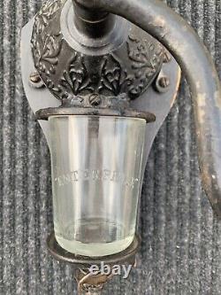 Antique Arcade Crystal Coffee Grinder Wardway Jar Enterprise Catch Cup