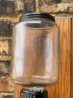 Antique Arcade Crystal LEES Coffee Grinder No. 25 Wall Mount Cast Iron Freeport