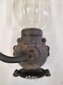 Antique Arcade Crystal No. 1 Wall Mounted Coffee Grinder See All Details