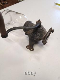 Antique Arcade Crystal No. 1 Wall Mounted Coffee Grinder See All Details