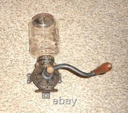 Antique Arcade Crystal No. 3 Cast Iron Mechanical Coffee Grinder MILL