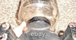 Antique Arcade Crystal No. 3 Cast Iron Mechanical Coffee Grinder MILL