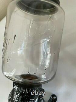 Antique Arcade Crystal No 3 Coffee Grinder Cast Iron Wall Complete withCatch Cup