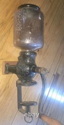 Antique Arcade Crystal No. 3 Wall Mount Coffee Grinde