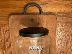 Antique Arcade Crystal No. 4 Wall Mount Coffee Grinder withMounting Back Board