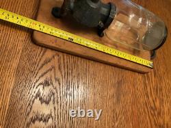 Antique Arcade Crystal No. 4 Wall Mount Coffee Grinder withMounting Back Board