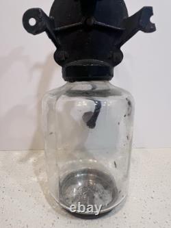 Antique Arcade Crystal Wall Mount Coffee Grinder Catch Cup Hopper Vintage