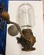Antique Arcade Crystal Wall Mount Coffee Grinder Vintage Cast Iron With Lid