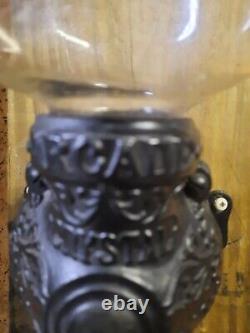 Antique Arcade Crystal Wall Mount Coffee Grinder. Works Great. Nice