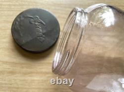 Antique Arcade Crystal Wall Mounted Coffee Grinder Mill Purple Glass Cast Iron