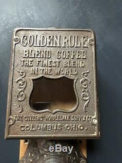 Antique Arcade Golden Rule Coffee Grinder