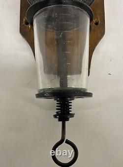 Antique Arcade Golden Rule Coffee Grinder Cast Iron Front Wall Mount