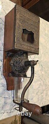 Antique Arcade Golden Rule Coffee Grinder Complete in Excellent Condition