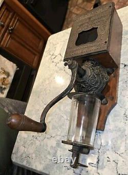 Antique Arcade Golden Rule Coffee Grinder Complete in Excellent Condition