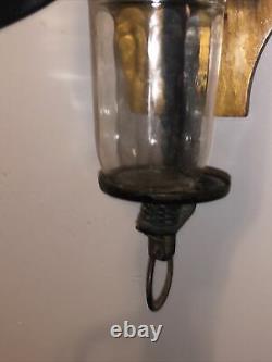 Antique Arcade Golden Rule Wall Mount Wood & Cast Iron Coffee Grinder MILL