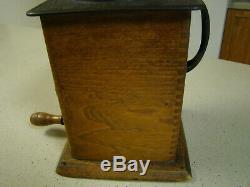 Antique Arcade IXL Side Handle Coffee Grinder MILL Freeport IL Cast Iron & Wood