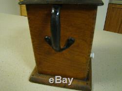 Antique Arcade IXL Side Handle Coffee Grinder MILL Freeport IL Cast Iron & Wood