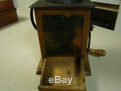 Antique Arcade IXL Side Handle Coffee Grinder MILL Freeport IL Cast Iron & Wood