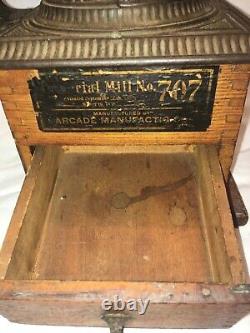 Antique Arcade Imperial # 707 Coffee Grinder Mill Pat. 1889 ex cond works