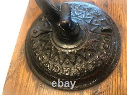 Antique Arcade Imperial Coffee Grinder Cast Iron & Wood