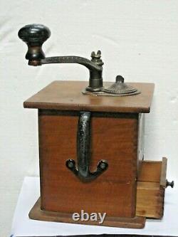 Antique Arcade Imperial No. 999 Coffee Grinder One Pound MILL With Drawer & Label