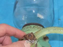Antique Arcade Number 4 Coffee Grinder Wall Mount Old Green Complete Original