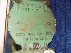 Antique Arcade Number 4 Coffee Grinder Wall Mount Old Green Complete Original