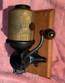 Antique Arcade Royal Embossed Tin & Cast Iron Coffee Grinder Patent 1894