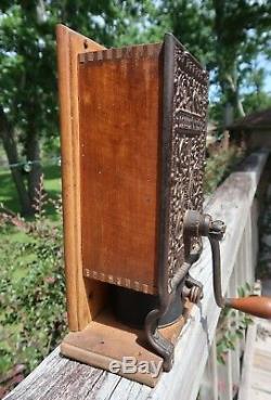 Antique Arcade Telephone Mill Coffee Grinder-Counter Top-Original Catch Cup