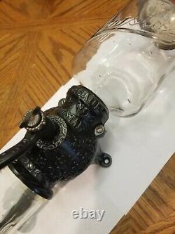 Antique Arcade crystal 2 1/2 Coffee grinder Rare Wall mount