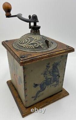 Antique BRONSON-WALTON OLD GLORY Coffee Grinder, Beautiful and VERY RARE