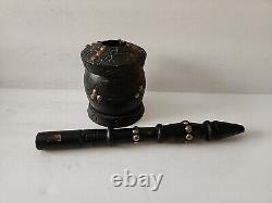 Antique Bedouin Middle Eastern Coffee Grinder With Pestle