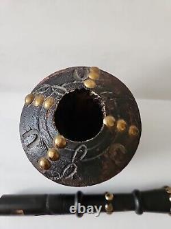 Antique Bedouin Middle Eastern Coffee Grinder With Pestle