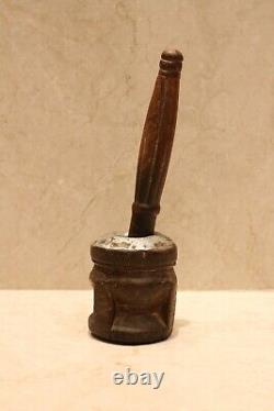 Antique Bedouin coffee grinder tribal ethnic wooden pestle middle east Mehbash