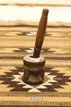 Antique Bedouin coffee grinder tribal ethnic wooden pestle middle east Mehbash