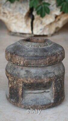 Antique Bedouin coffee grinder tribal ethnic wooden pestle middle east Mehbash