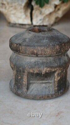 Antique Bedouin coffee grinder tribal ethnic wooden pestle middle east Mehbash