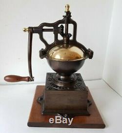 Antique Big Cast Iron Use Coffee Grinder Peugeot Freres A 2 Lux Model