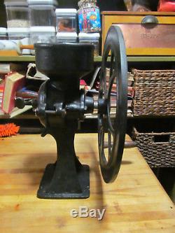 Antique Black Cast Iron Coffee Spice Grinder No 2
