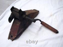 Antique Blacksmith Hand Forged Coffee Mill Spice Grinder Tool Wrought Iron Paint