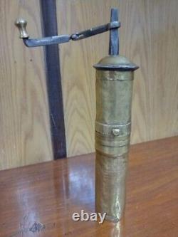 Antique Brass Coffee Grinder Hand-Crank Mill Vintage Manual Grinder Rare