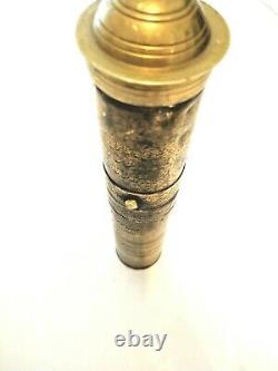 Antique Brass Coffee Grinder Rare Ottoman Made in Lebanon Hand Crank Mill