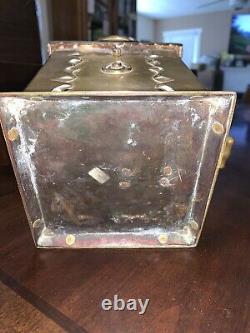 Antique Brass Coffee Grinder Square