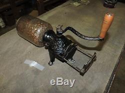 Antique Brighton/Premier Wall Mount Coffee Grinder Mill, 1905, Nice, Old, (VEX)