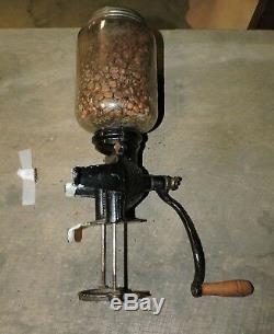 Antique Brighton/Premier Wall Mount Coffee Grinder Mill, 1905, Nice, Old, (VEX)