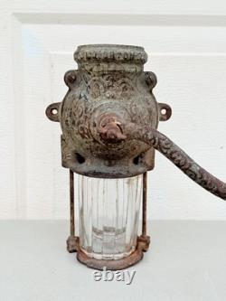 Antique Brighton Wall Mount Coffee Mill Grinder With Glass Jar