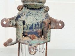 Antique Brighton Wall Mount Coffee Mill Grinder With Glass Jar