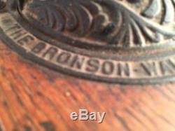 Antique Bronson-Walton Old Glory Tin Litho Coffee Grinder Teddy Roosevelt