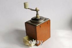 Antique Bulgarian Wooden Coffee Grinder 1900's